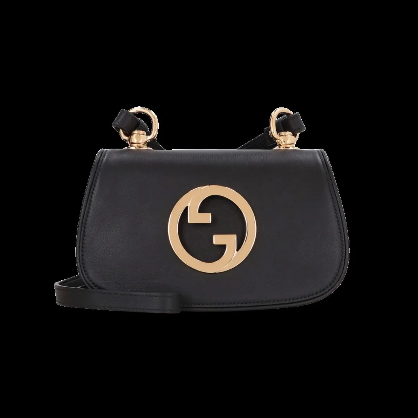 Gucci Blondie Small Shoulder Bag in Black Gold Hardware