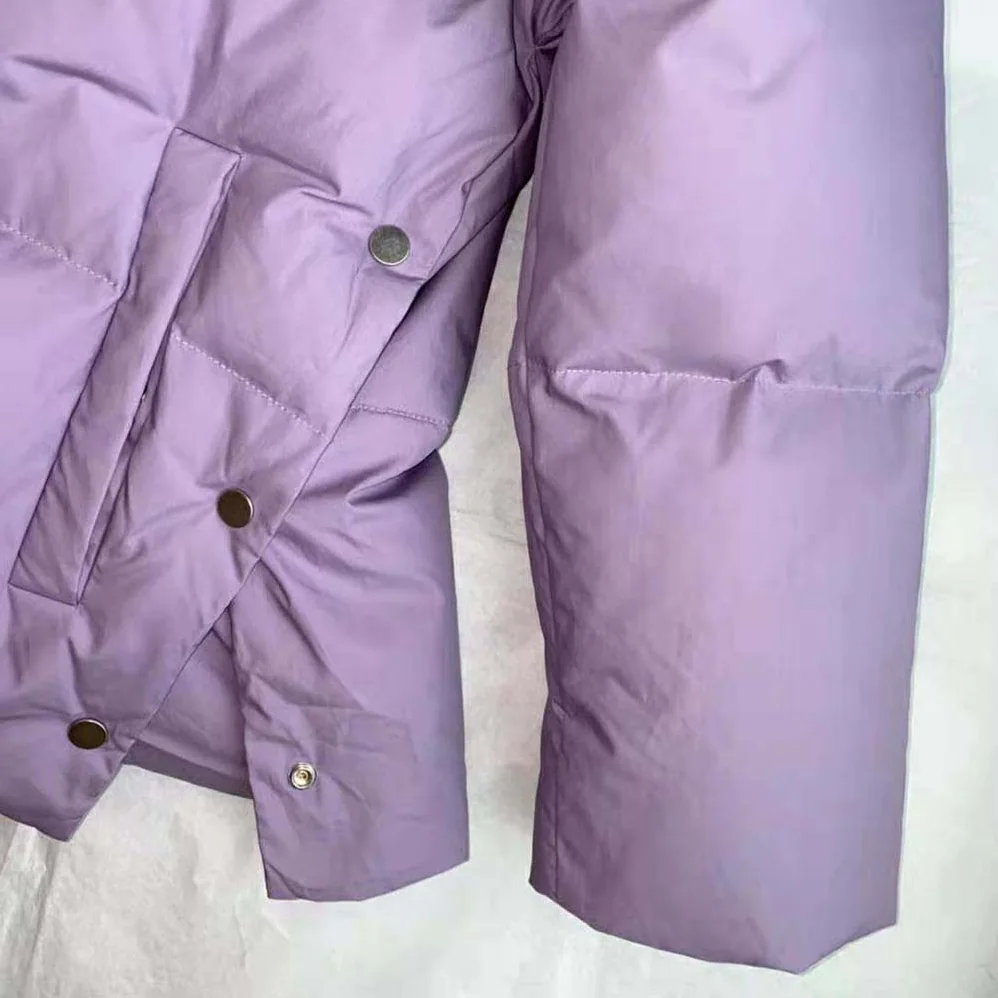 Bottega Veneta Frosted Poplin Puffer Jacket for Women in Purple Bottega Veneta Frosted Poplin Puffer Jacket for Women in Purple