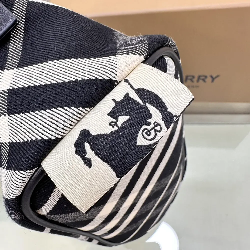 Burberry Check Mini Bag for Women in Black Burberry Check Mini Bag for Women in Black