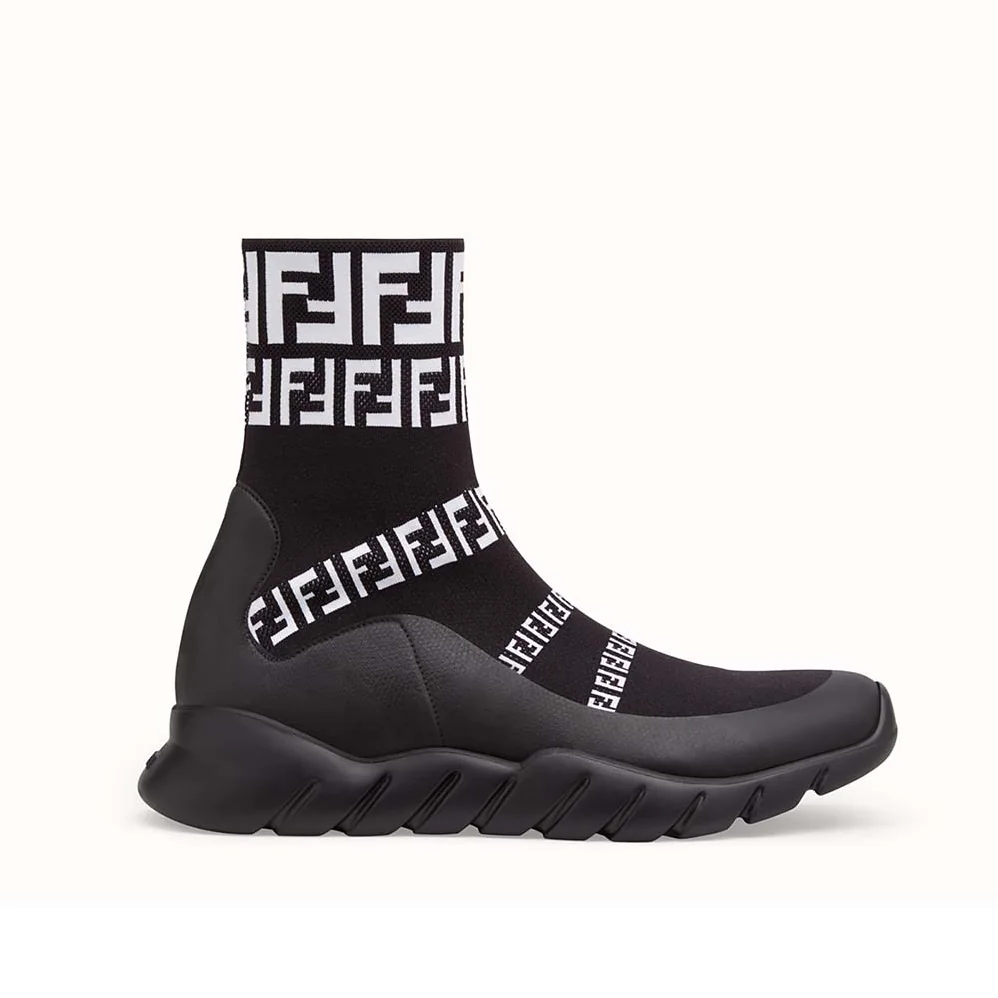Fendi Shoes Black Tech Fabric High for Unisex in Tops Fendi Shoes Black Tech Fabric High for Unisex in Tops