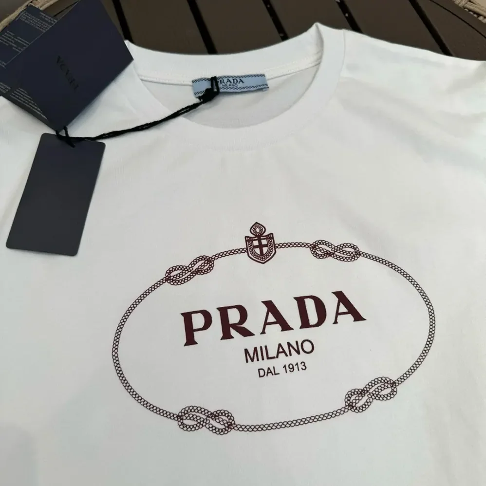 Prada Printed Jersey T for Women in shirt in Ivory