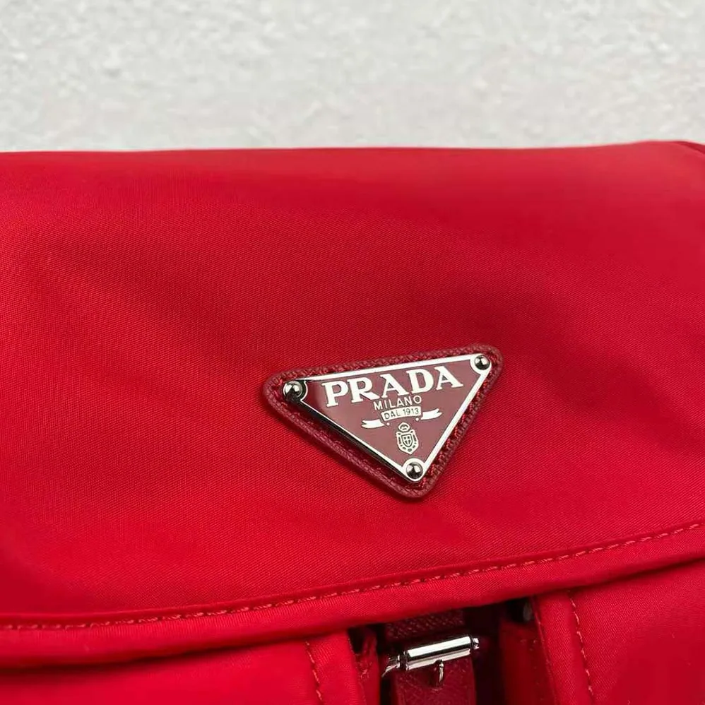Prada Nylon Shoulder Bag for Women in Red