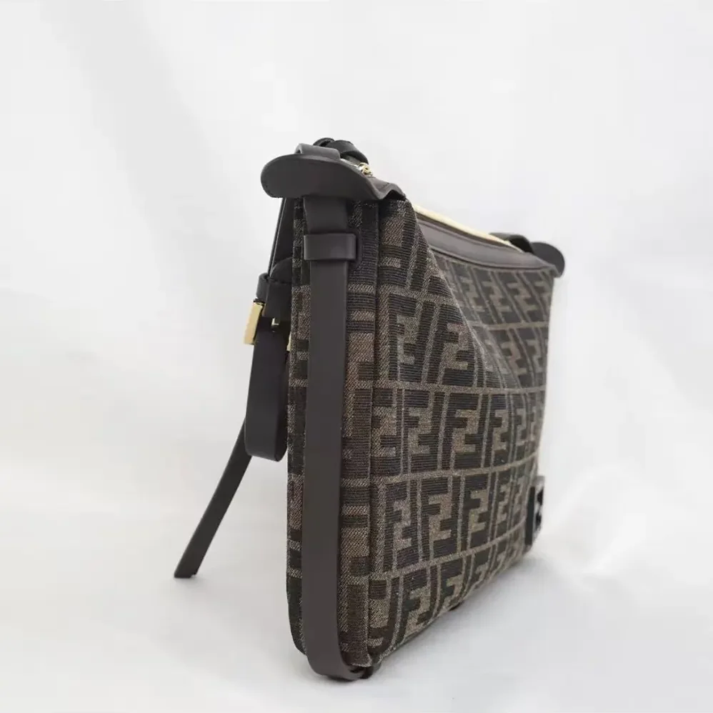 Fendi Simply FF Shoulder Bag with Fendi Baguette Motif for Men Fendi Simply FF Shoulder Bag with Fendi Baguette Motif for Men