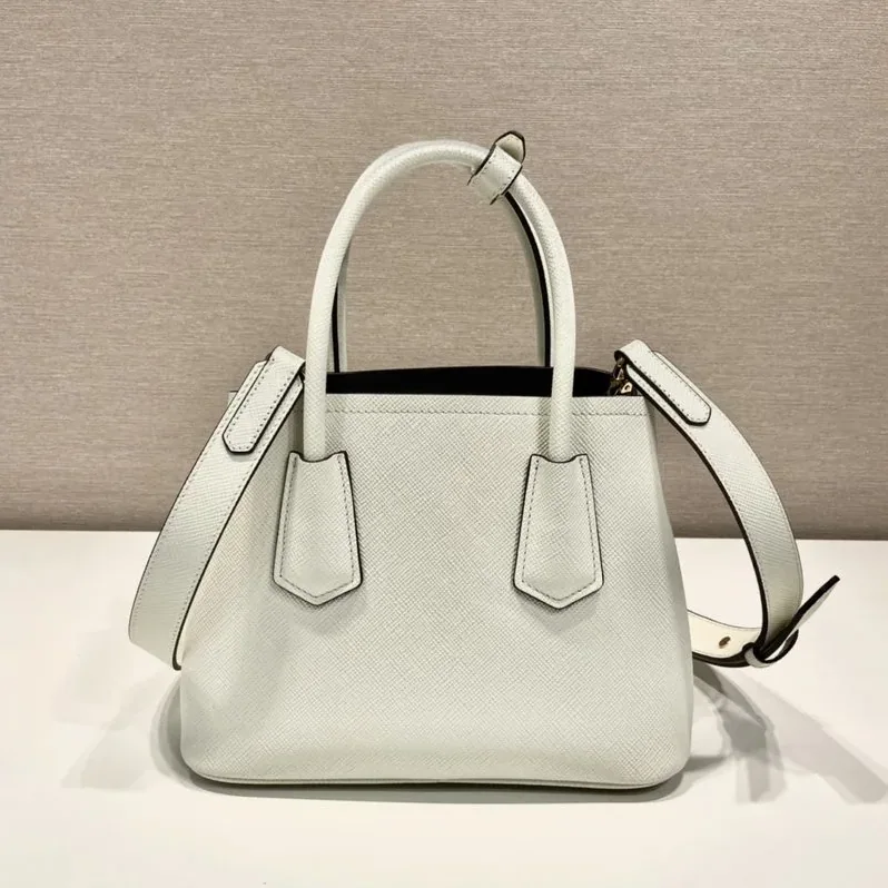 Prada Double Saffiano Mini Bag White