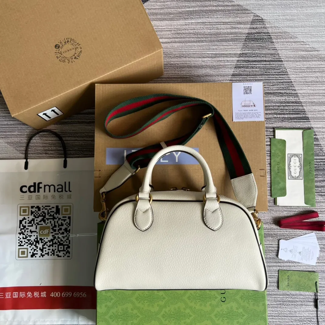 Gucci x Adidas Mini Duffle Bag White Gucci x Adidas Mini Duffle Bag White