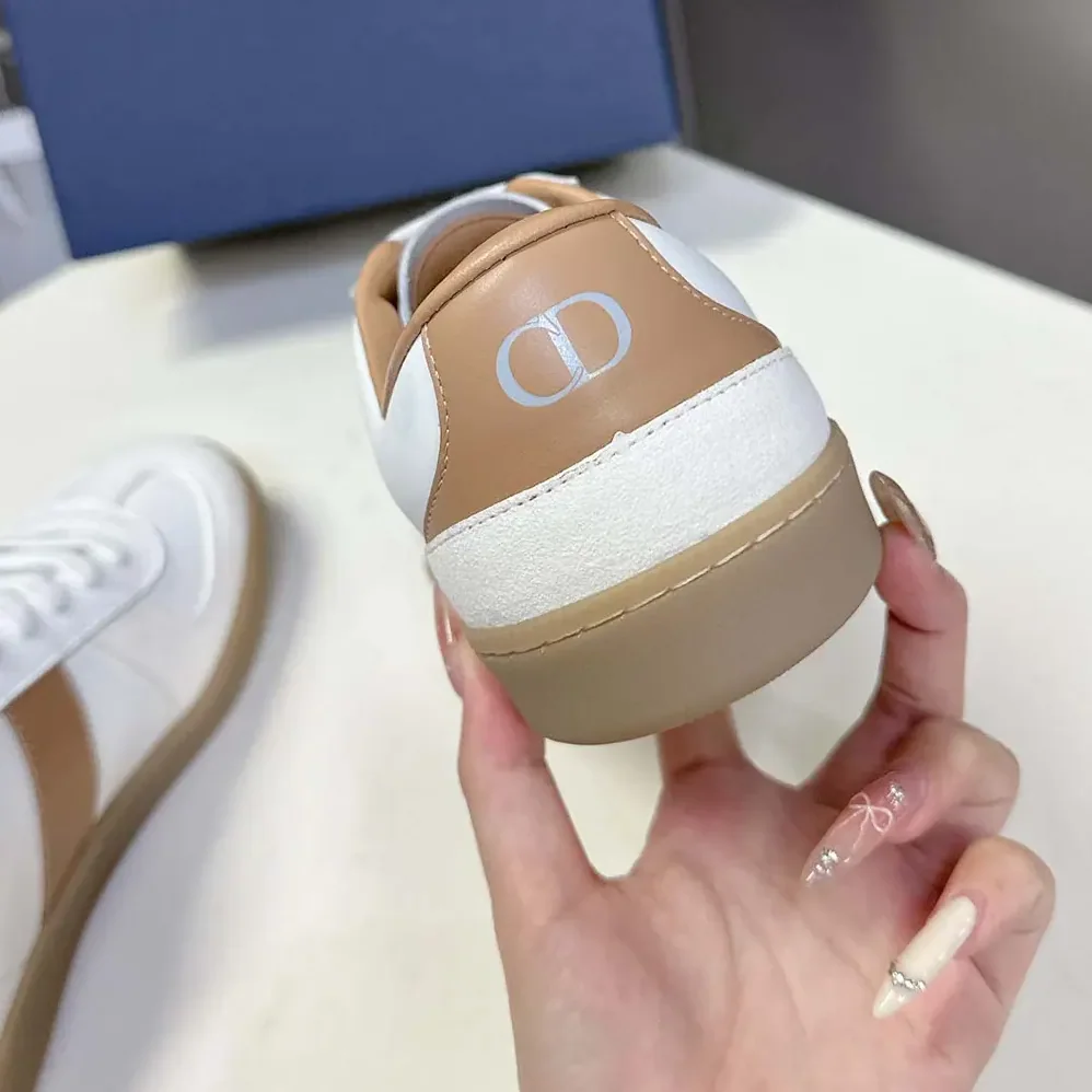 Dior B01 Matchpoint Sneaker Cognac and White Smooth Calfskin with White Suede for Men Dior B01 Matchpoint Sneaker Cognac and White Smooth Calfskin with White Suede for Men