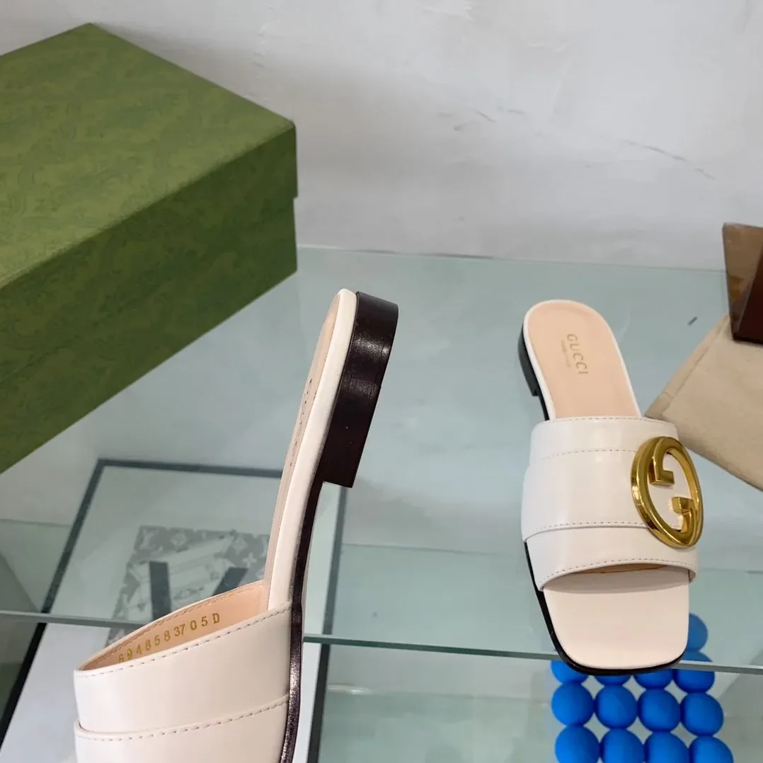 Gucci Blondie Slide Sandal White