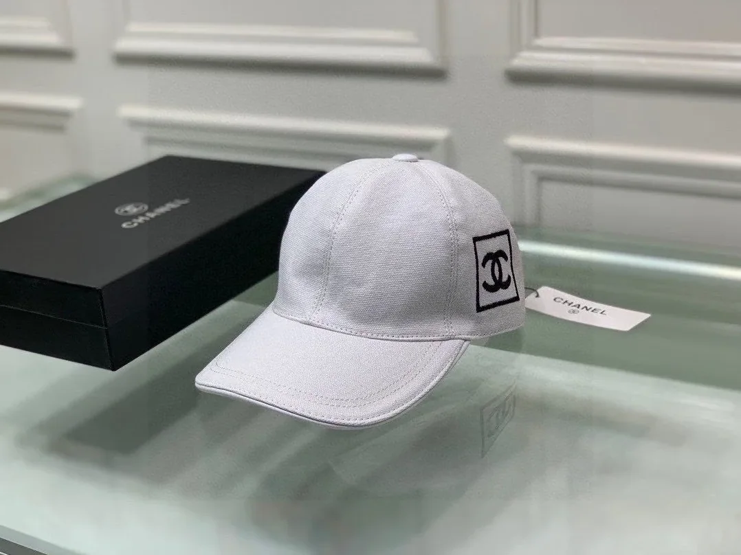 Chanel CC Logo Baseball Cap White Chanel CC Logo Baseball Cap White