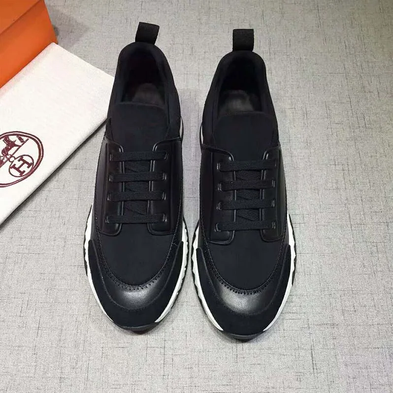 Hermes Shoes Stadium Sneaker for Men in Black Hermes Shoes Stadium Sneaker for Men in Black