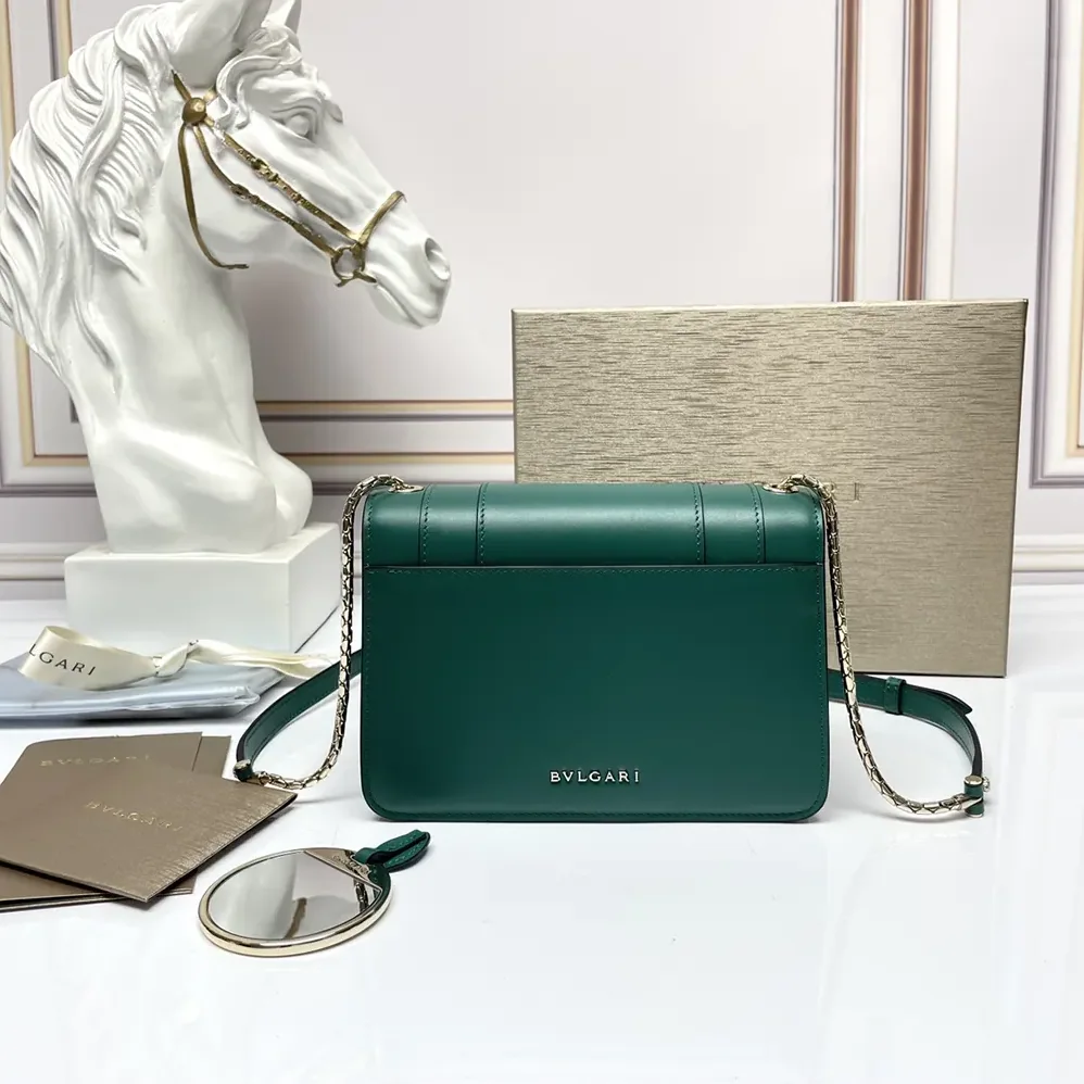 Bvlgari Mini Serpenti Forever East-West Shoulder Bag for Women in Green Bvlgari Mini Serpenti Forever East-West Shoulder Bag for Women in Green
