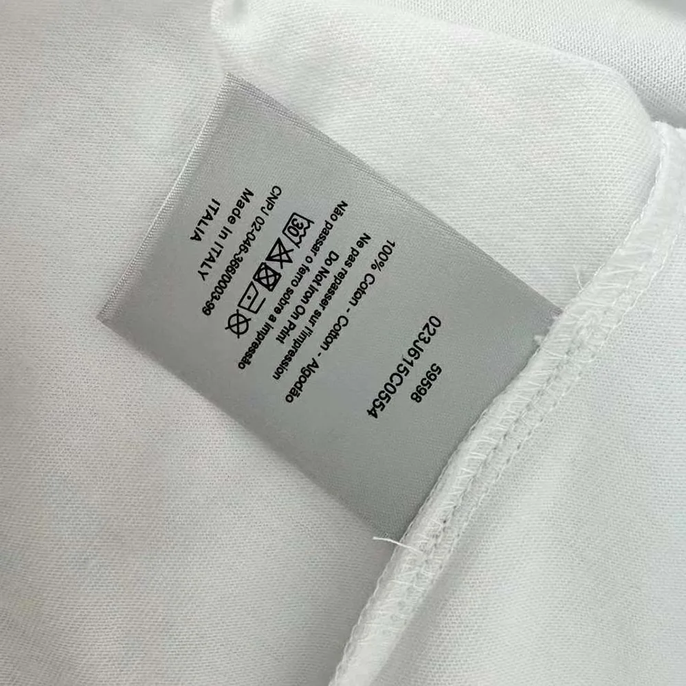 Dior Relaxed-fit T-shirt White Slub Organic Cotton Jersey for Men