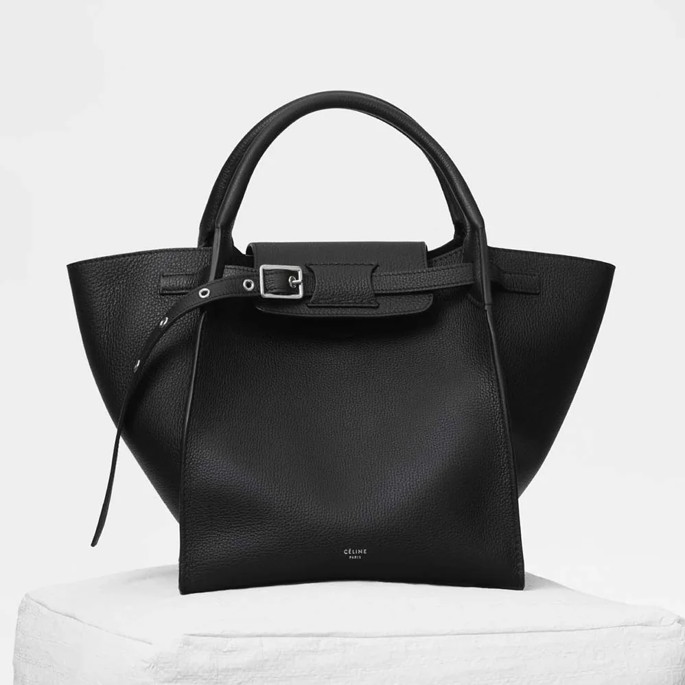 Celine Small Big Bag in Supple Grained Calfskin for Women in Black