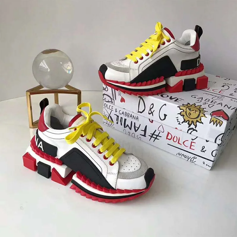 Dolce Gabbana D&G Shoes Multicolor Super King Sneakers for Women Dolce Gabbana D&G Shoes Multicolor Super King Sneakers for Women