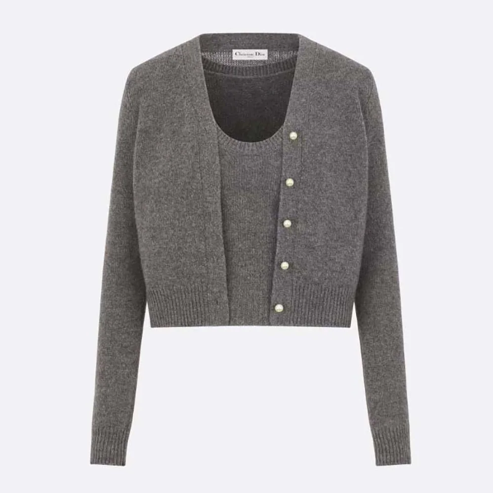 Dior Twin for Women in set Gray Cashmere Knit