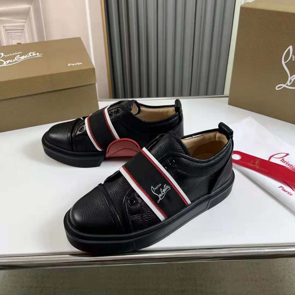 Christian Louboutin Adolescenza Sneakers for Men in Black Christian Louboutin Adolescenza Sneakers for Men in Black
