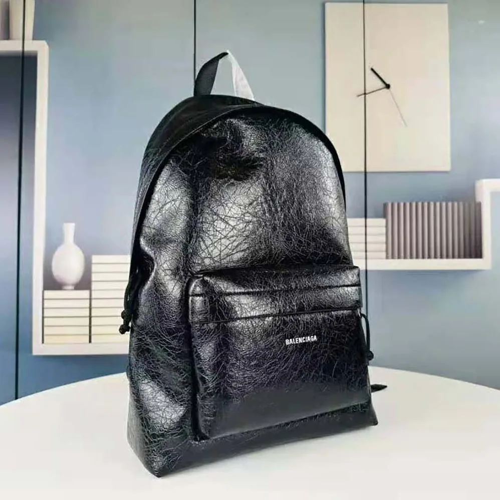 Balenciaga Explorer Backpack in Black Arena Lambskin for Men Balenciaga Explorer Backpack in Black Arena Lambskin for Men
