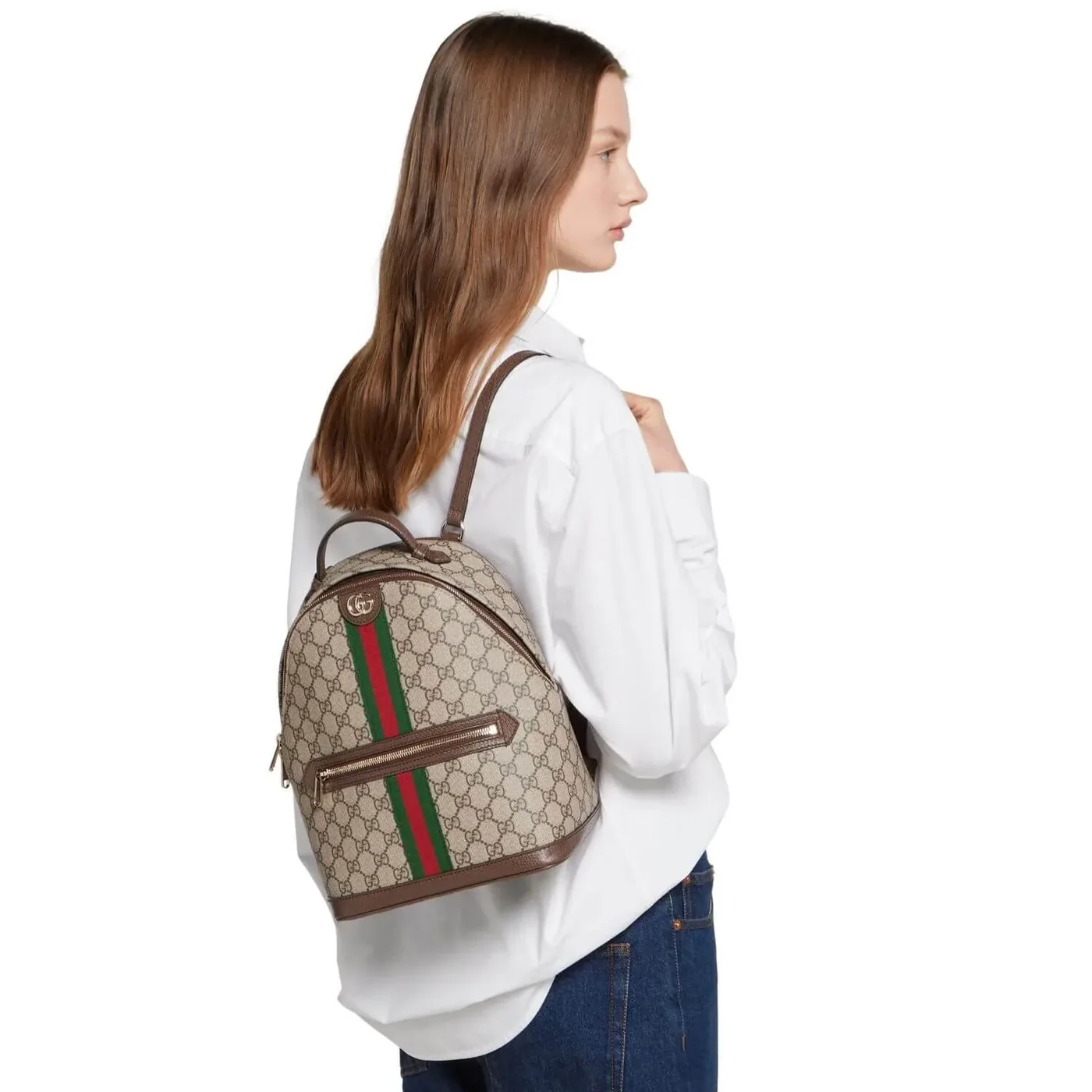 Gucci Ophidia Small Backpack / Beige/ Dark Brown Gold Hardware Gucci Ophidia Small Backpack / Beige/ Dark Brown Gold Hardware