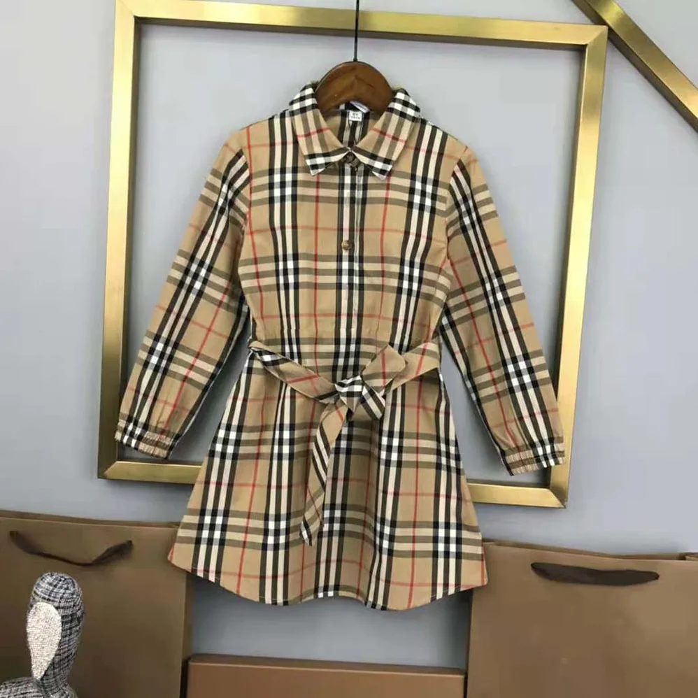 Burberry Kids' Check Cotton Gabardine Reversible Car Coat