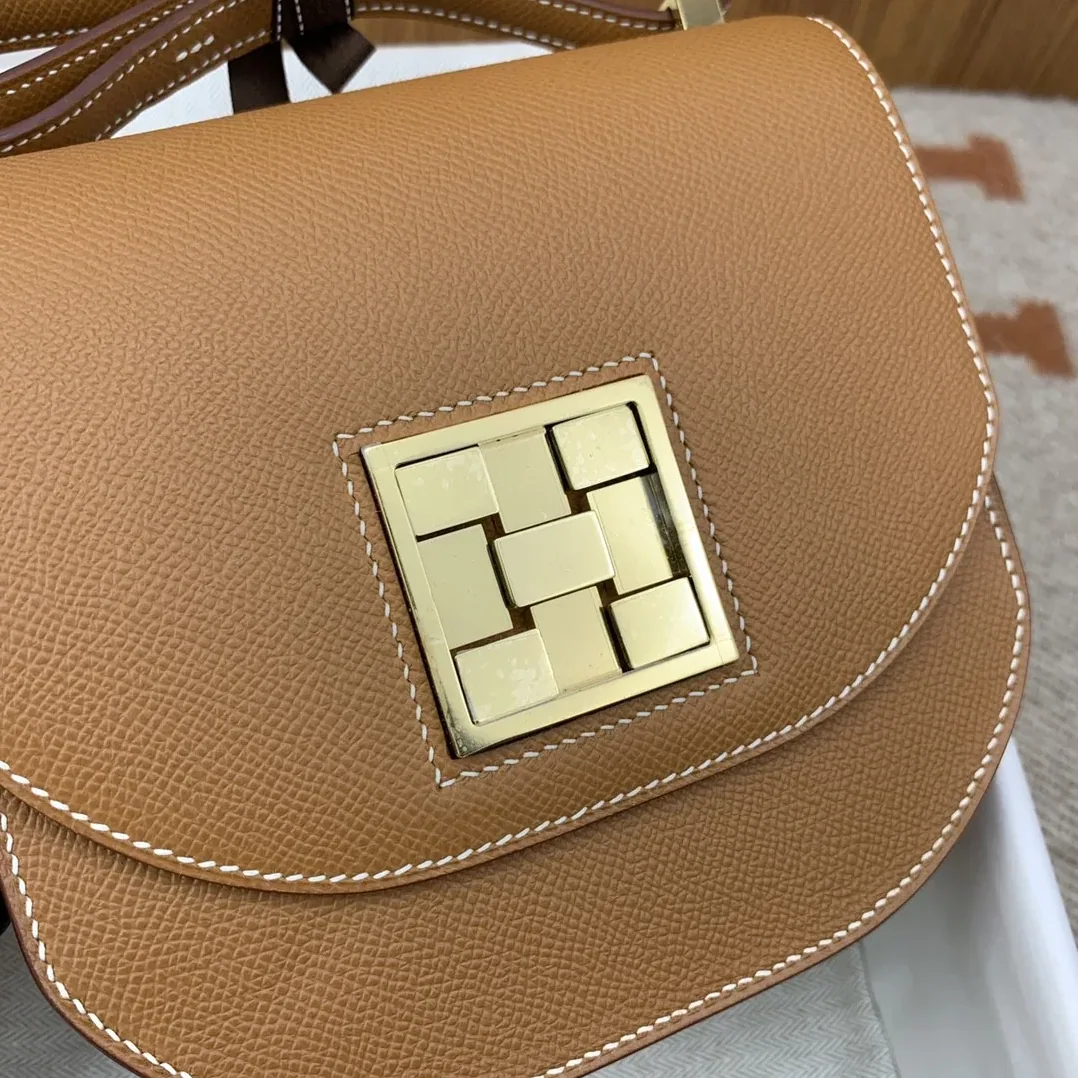 Hermes Mosaique 17 Brown, Gold Toned Hardware Bag