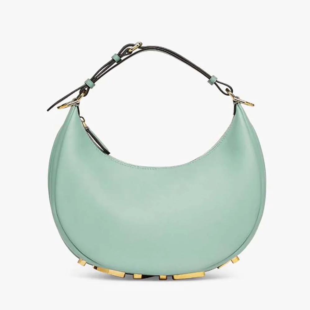 Fendi Fendigraphy Small Mint Green Leather Bag for Women