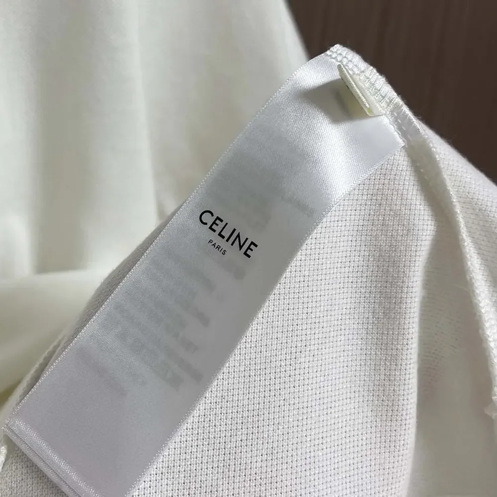 Celine Polo Shirt in Pique Cotton Jersey for Men in White