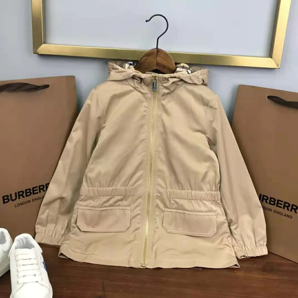 Burberry Kids' Vintage Check in lined Cotton Hooded Jacket