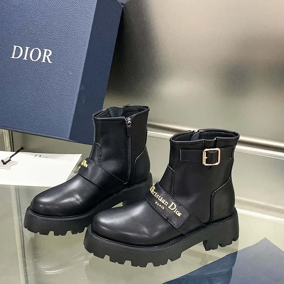 Dior D-Quest Ankle Boot Black Calfskin for Women Dior D-Quest Ankle Boot Black Calfskin for Women