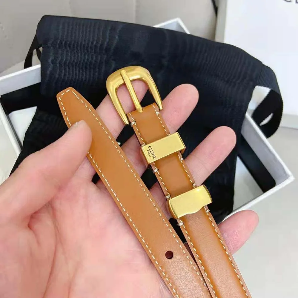 Celine Small Western Belt in Natural Calfskin for Women in Tan Celine Small Western Belt in Natural Calfskin for Women in Tan