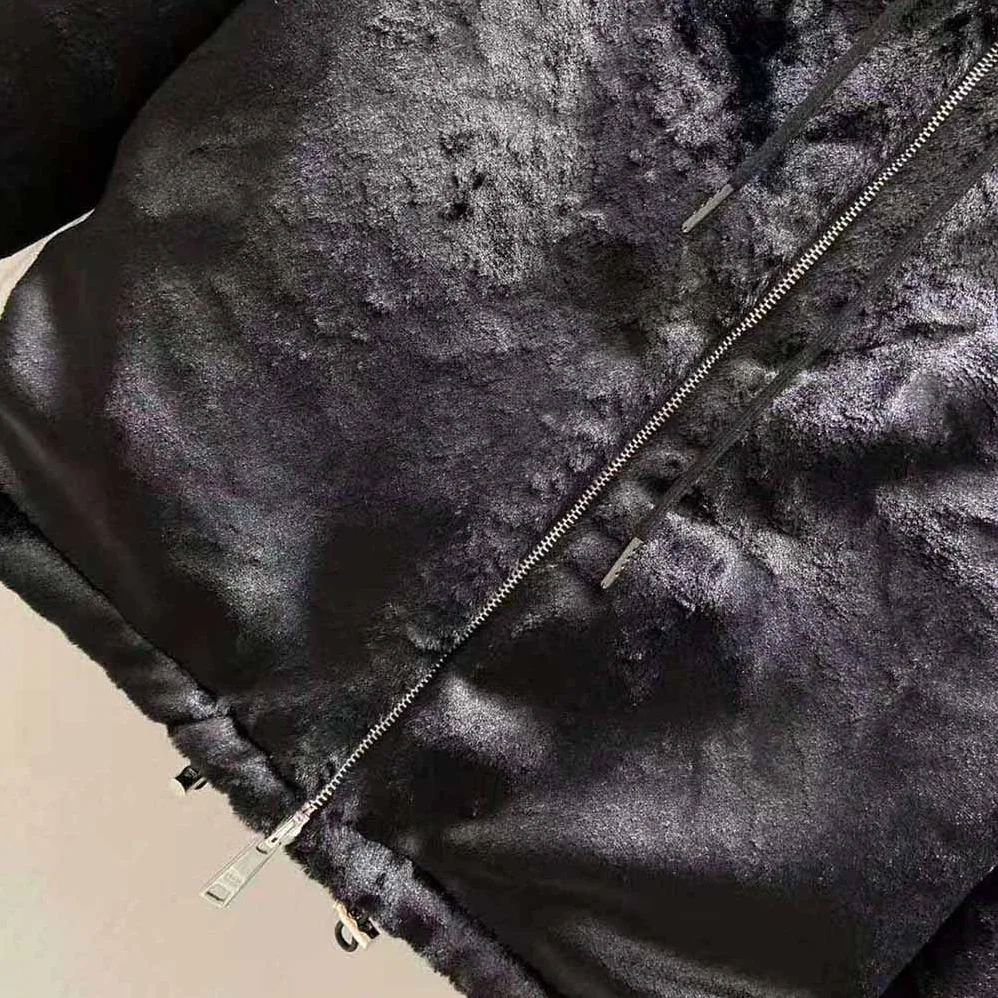 Prada Reversible Gabardine and Shearling Jacket for Women in Black
