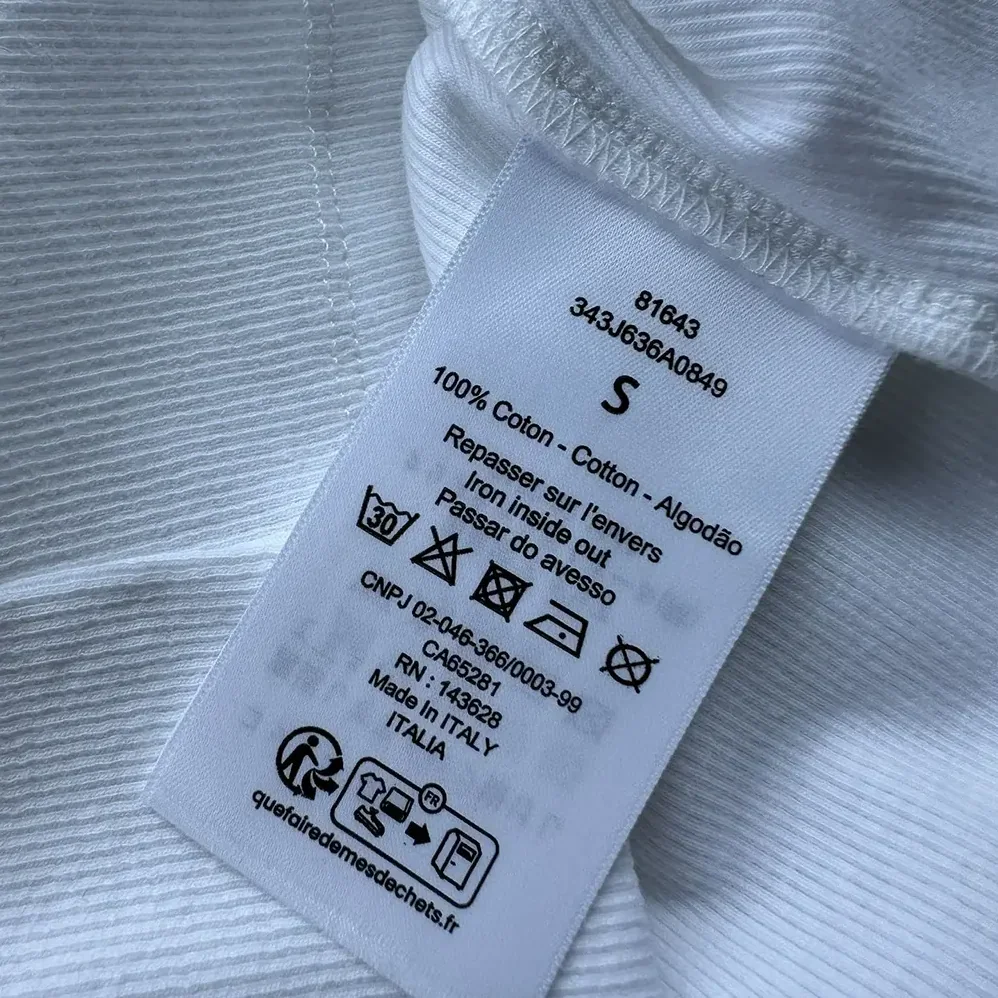 Dior Tank Top White Ribbed Cotton Jersey for Women