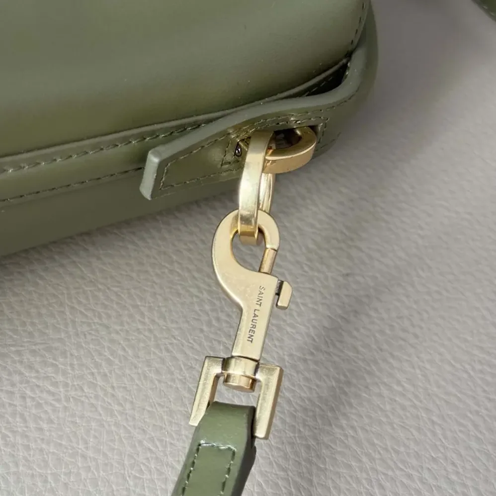 Saint Laurent YSL Le 37 Mini in Shiny Leather for Women in Dark Green Saint Laurent YSL Le 37 Mini in Shiny Leather for Women in Dark Green
