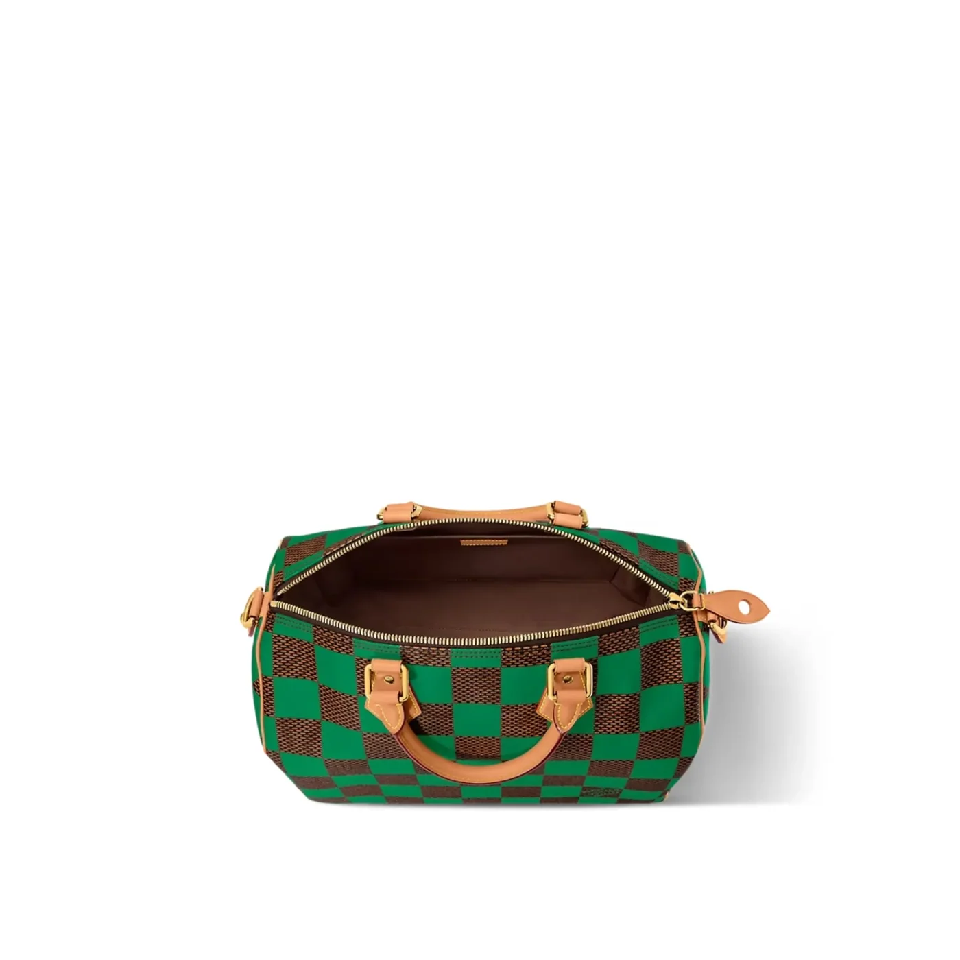 Louis Vuitton Speedy 40 Bandouliere Top Handle Bag / Damier Pop Green Gold Hardware Louis Vuitton Speedy 40 Bandouliere Top Handle Bag / Damier Pop Green Gold Hardware