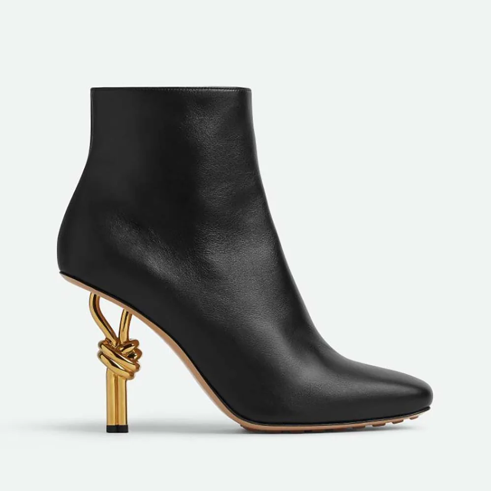Bottega Veneta Knot Ankle Boot for Women in Black