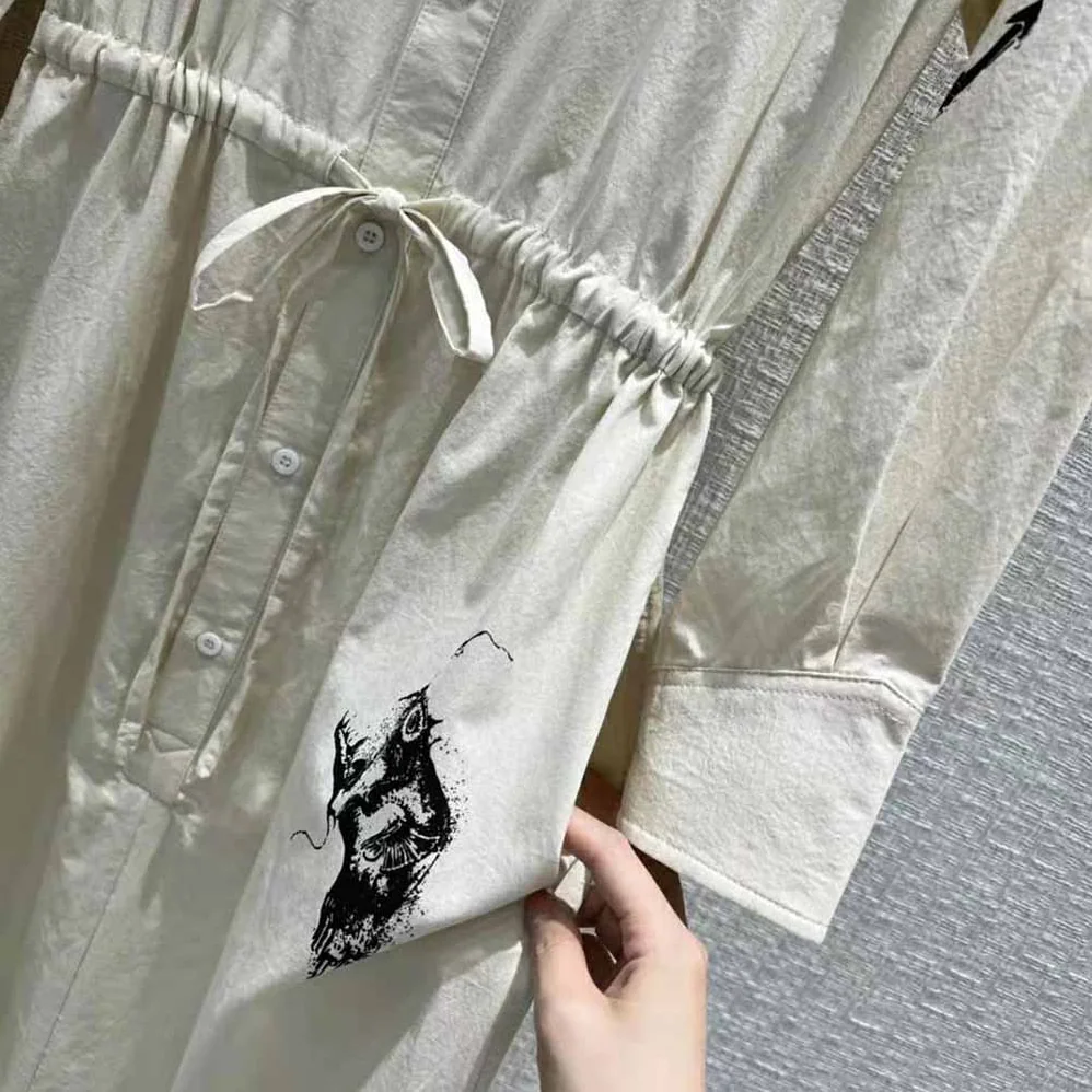 Prada Printed Canvas Dress is Decorated with Motifs Made for Women Prada Printed Canvas Dress is Decorated with Motifs Made for Women