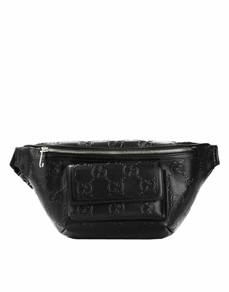 Gucci Embossed Belt Bag Black / Gucci Embossed Belt Bag Black /