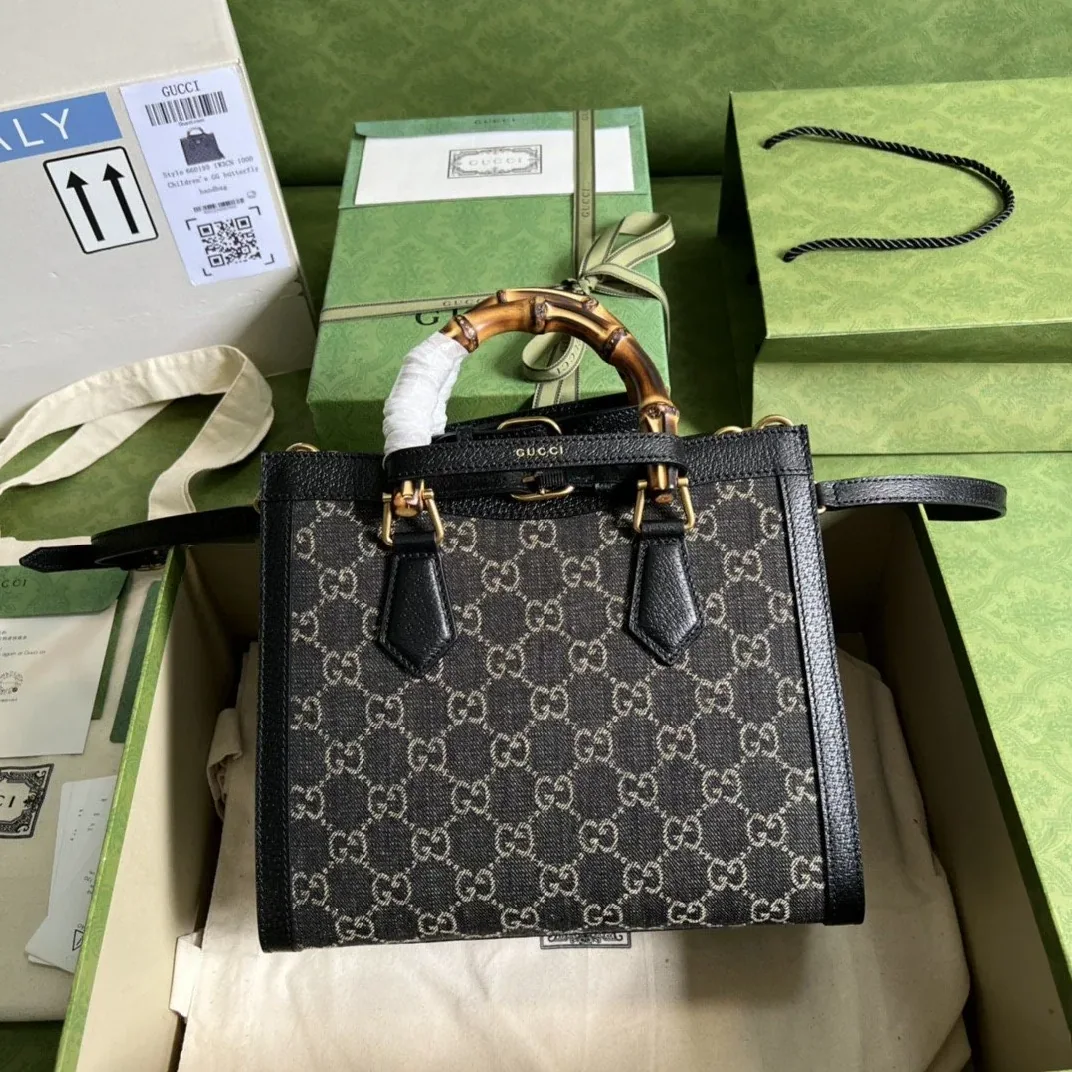 Gucci Diana Small Tote Bag Black / GG Gucci Diana Small Tote Bag Black / GG