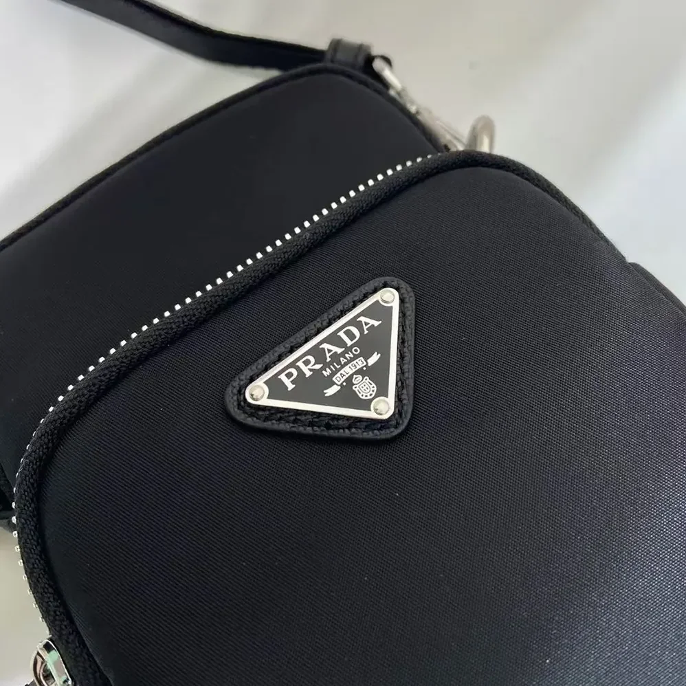 Prada Nylon Logo Smartphone Case for Men in Black Prada Nylon Logo Smartphone Case for Men in Black