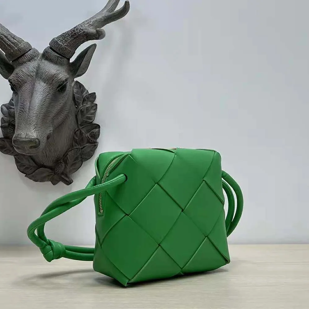 Bottega Veneta Mini Cassette Camera Bag for Women in Green