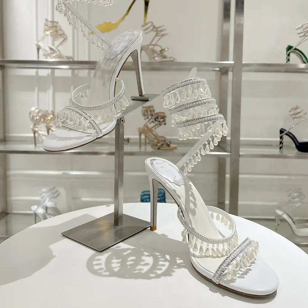 Rene Caovilla Chandelier Ivory Sandal 105 for Women