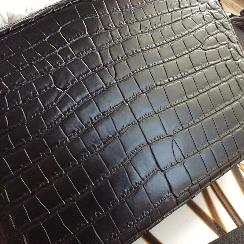 Saint Laurent YSL Lou Camera Bag Crocodile Embossed Leather for Women