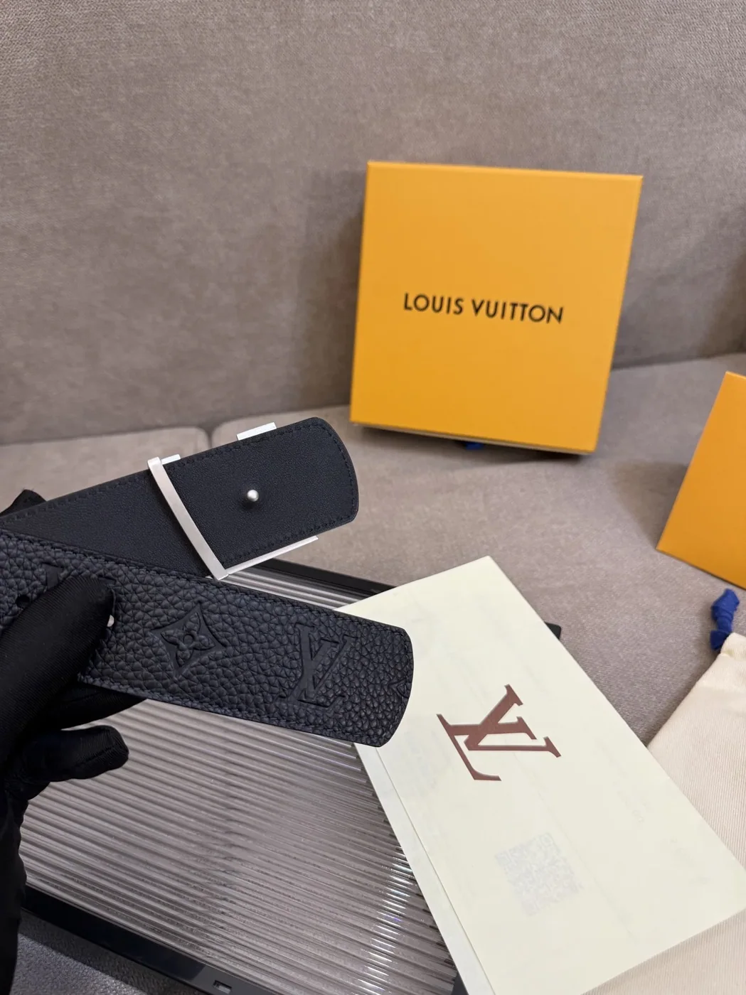 Louis Vuitton LV Initiales Monogram Belt Black With Silver Buckle Louis Vuitton LV Initiales Monogram Belt Black With Silver Buckle