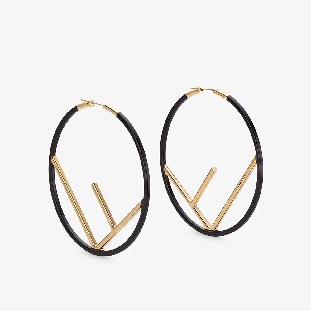 Fendi F is Fendi Earrings Gold Colored Earrings for Women in Black