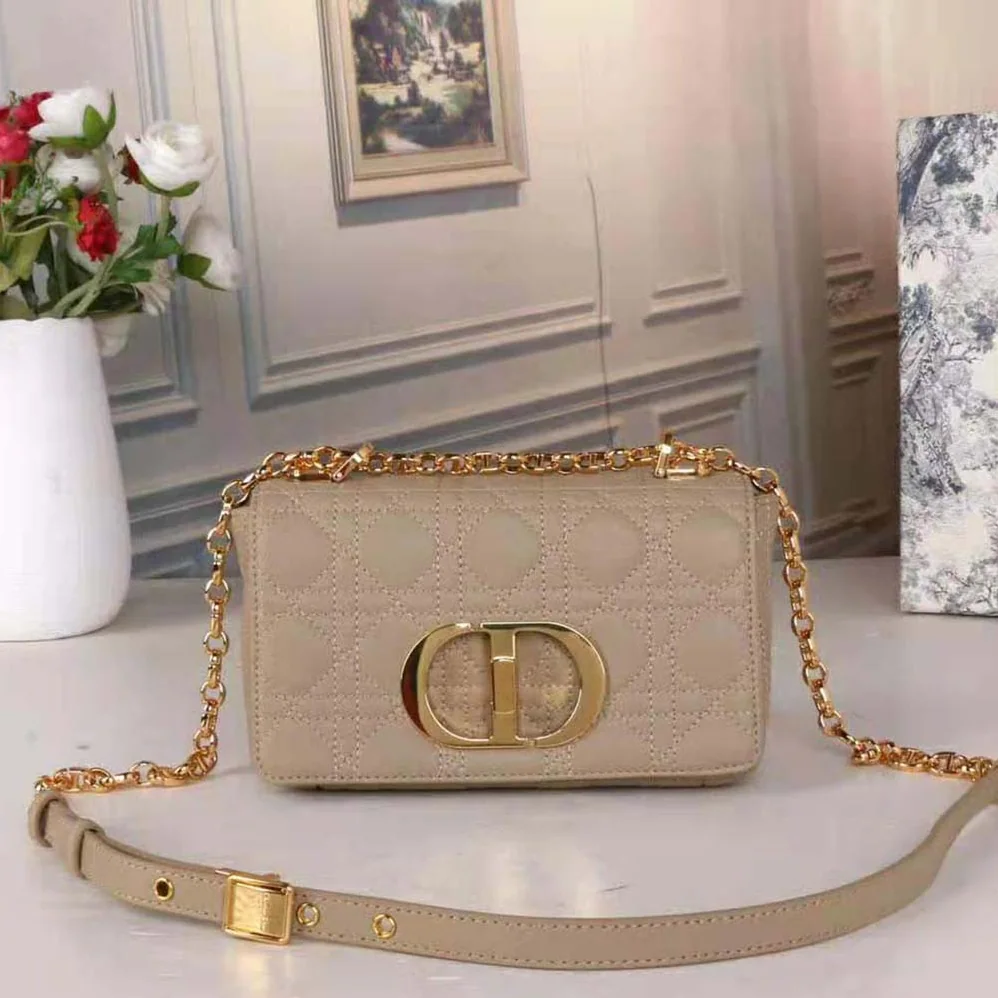 Dior Small Dior Caro Bag Beige Supple Cannage Calfskin for Women Dior Small Dior Caro Bag Beige Supple Cannage Calfskin for Women