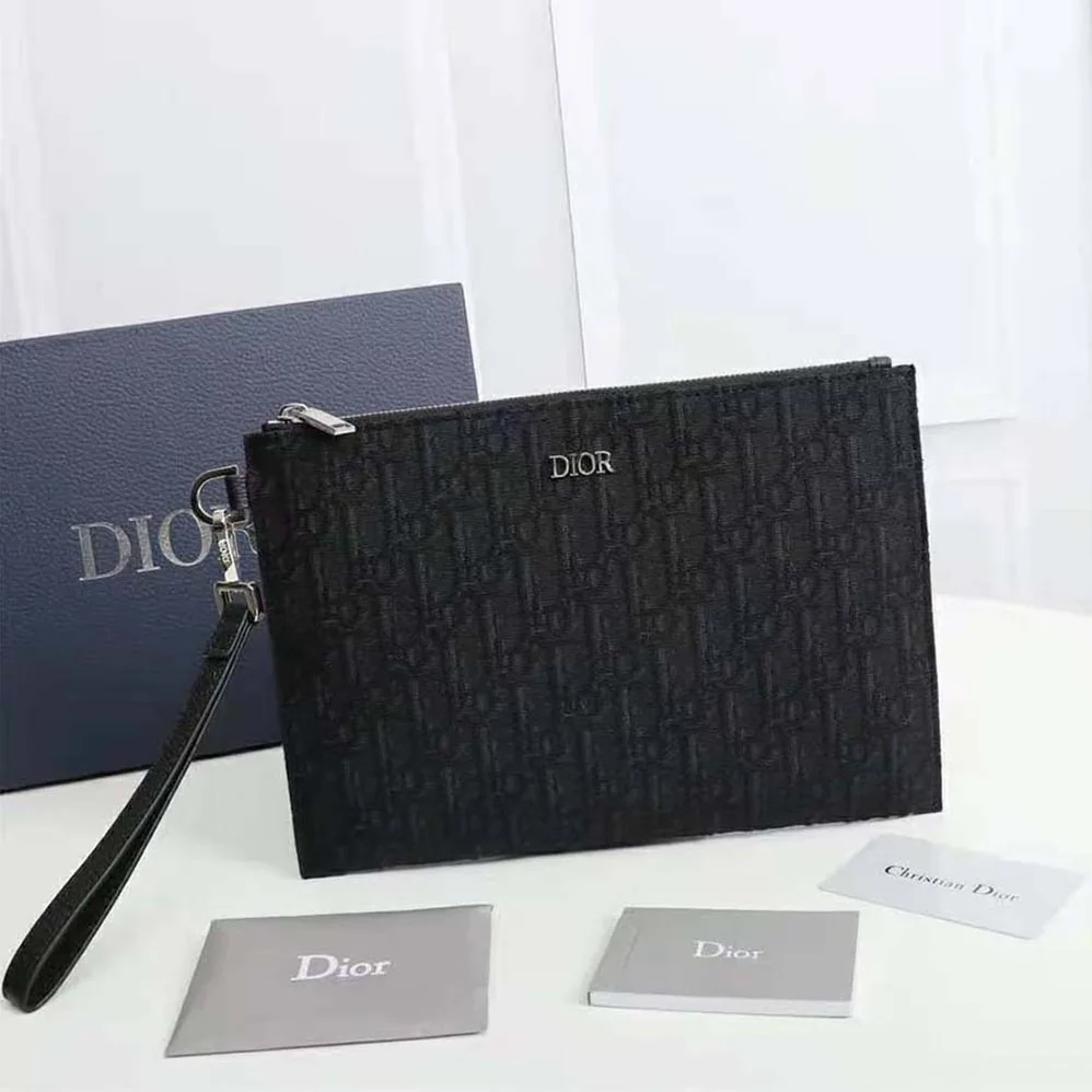 Dior Pouch Black Dior Oblique Jacquard for Men
