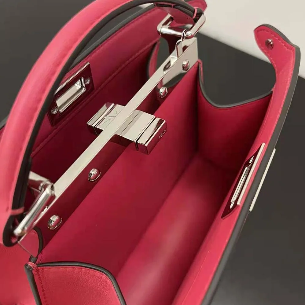 Fendi Peekaboo ISeeU Petite Rose Padded Nappa Leather Bag for Women Fendi Peekaboo ISeeU Petite Rose Padded Nappa Leather Bag for Women