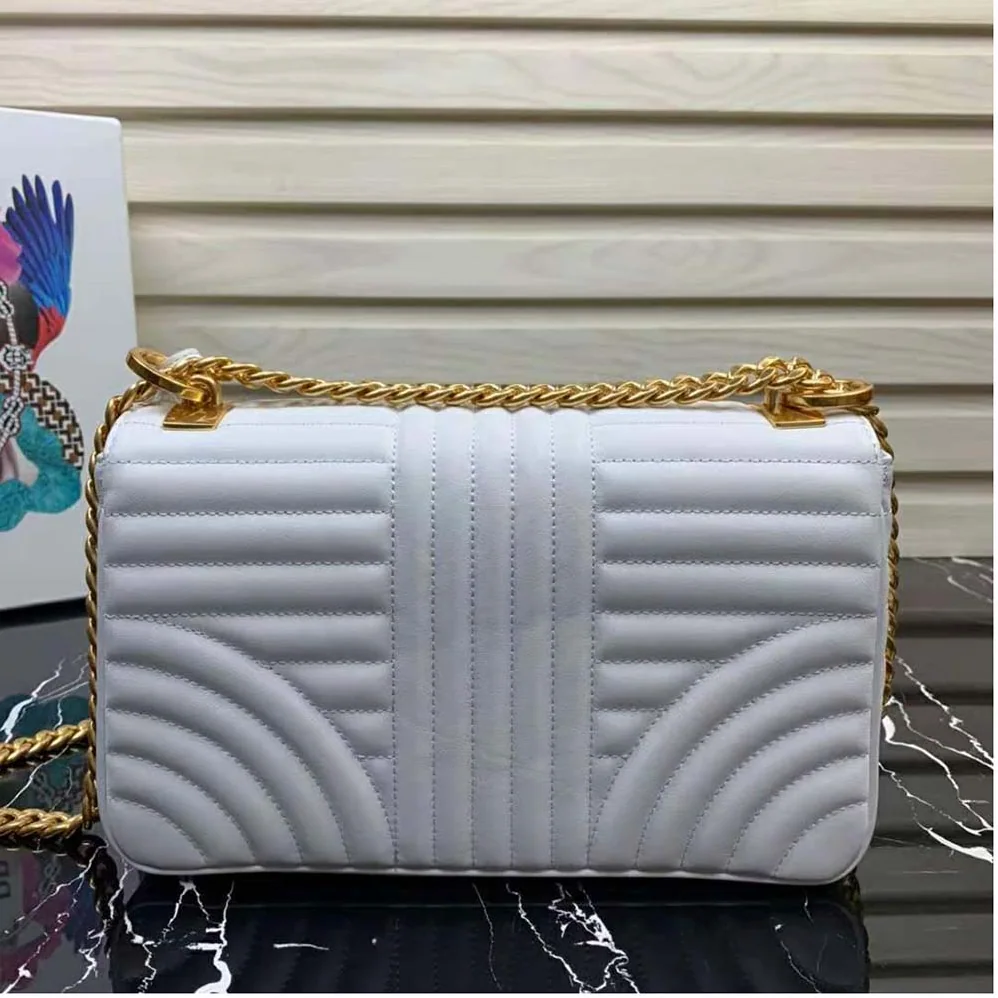 Prada Medium Leather Prada Diagramme Bag for Women in White