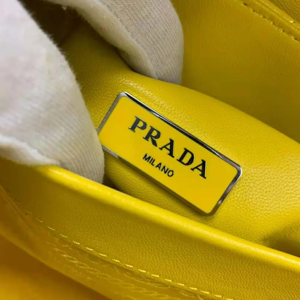 Prada Small Nappa Leather Prada Spectrum Bag for Women in Yellow