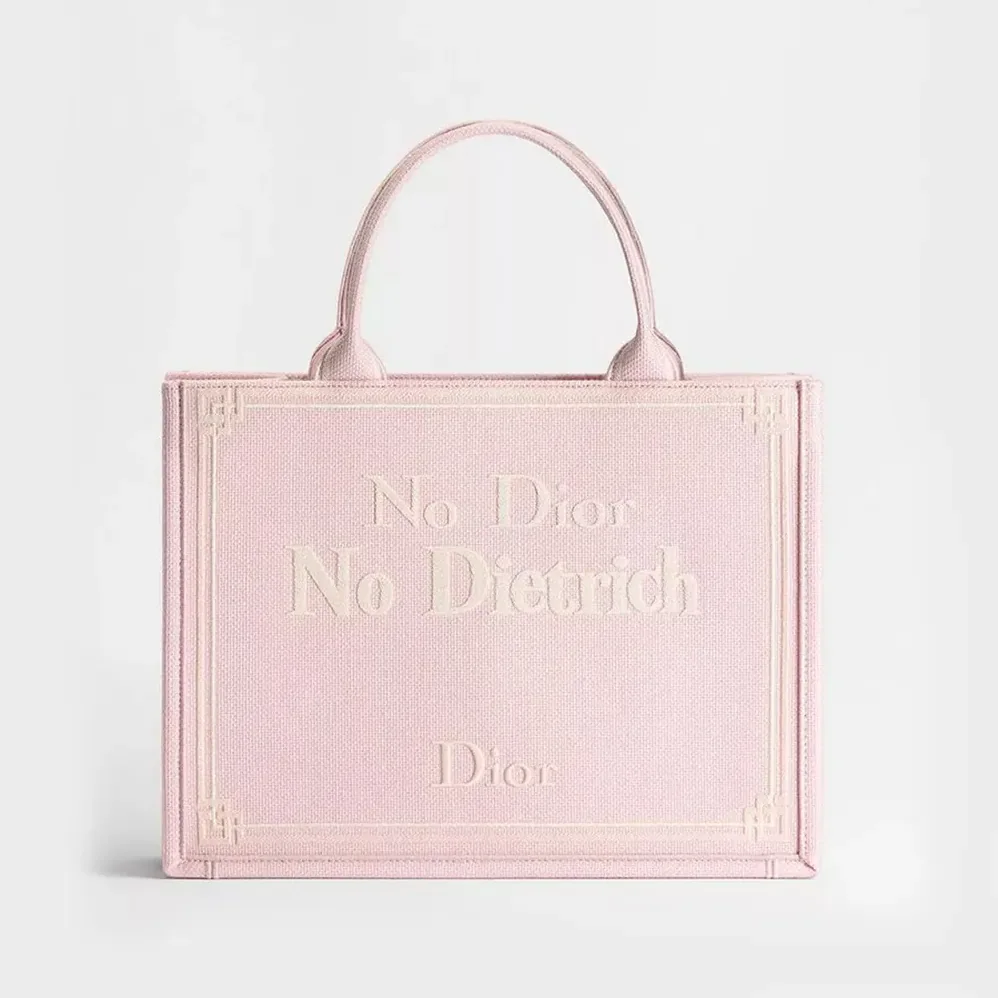 Dior Medium Dior Book Tote with Strap Rose Tendre No Dior No Dietrich Embroidery for Women Dior Medium Dior Book Tote with Strap Rose Tendre No Dior No Dietrich Embroidery for Women