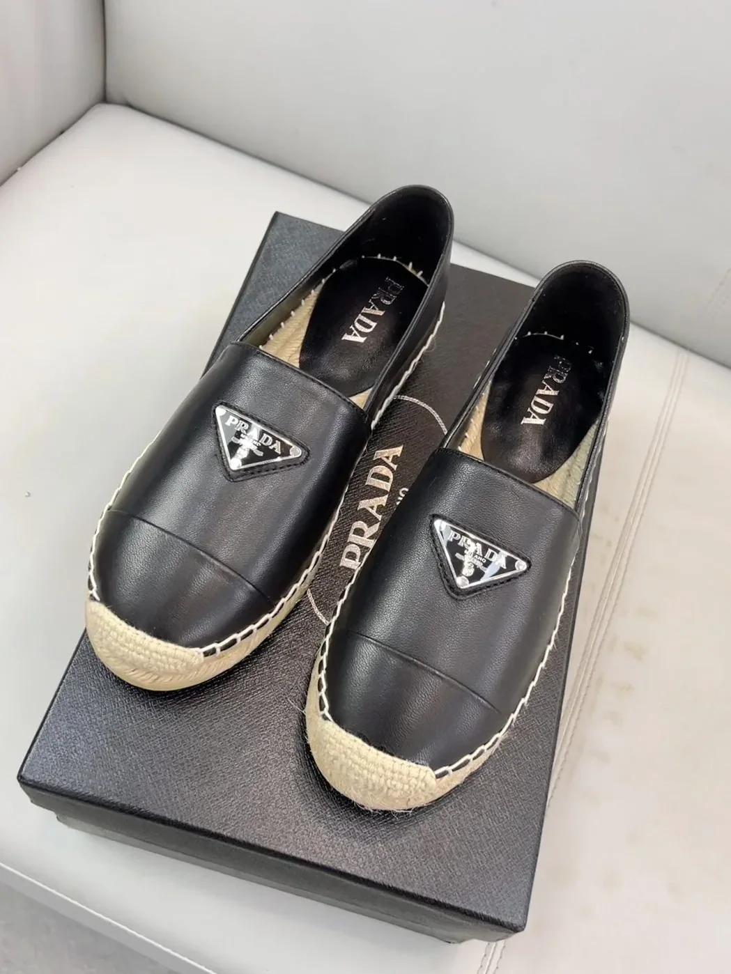 Prada Nappa Espadrillas Black in PRD
