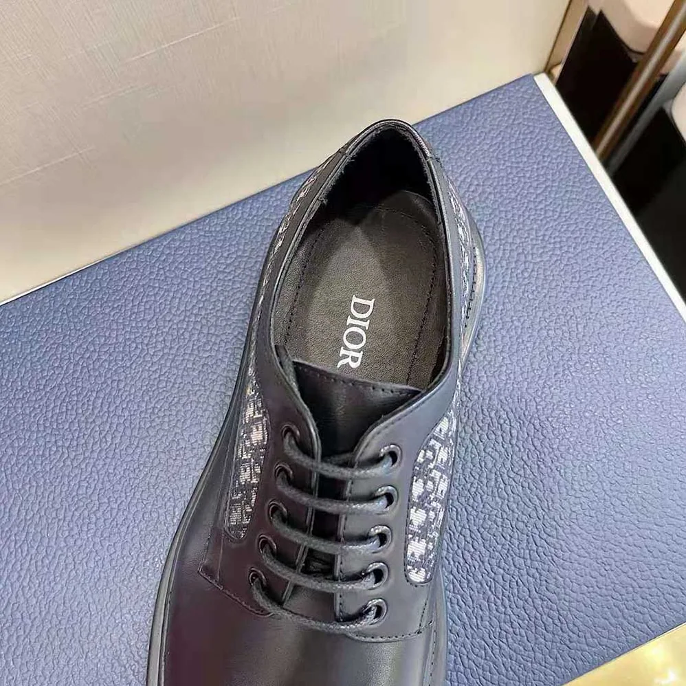 Dior Explorer Derby Shoe Black Smooth Calfskin for Men